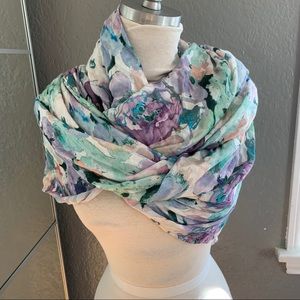 Pretty watercolour floral scarf